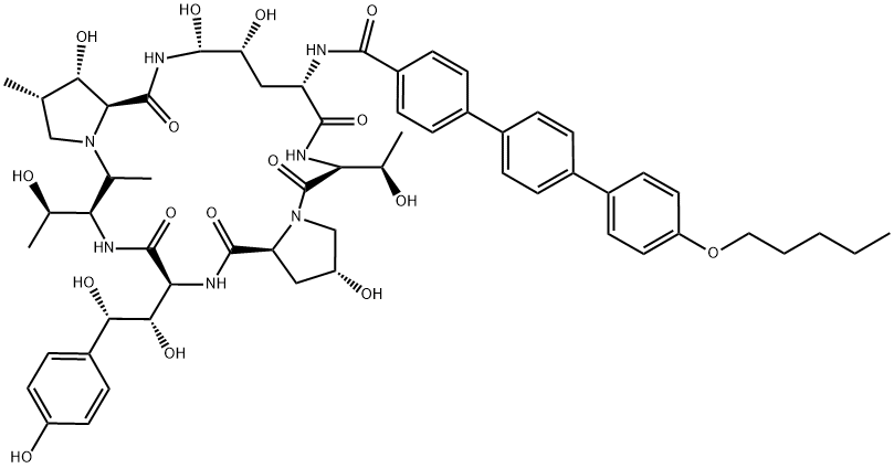 阿尼芬净 结构式