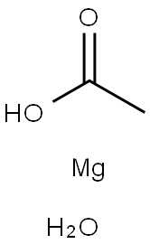 二酢酸マグネシウム·4水和物 化学構造式