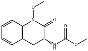 (R)-Methyl 1-Methoxy-2-oxo-1,2,3,4-tetrahydroquinolin-3-ylcarbaMate 化学構造式