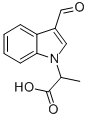 2-(3-ホルミル-1H-インドール-1-イル)プロパン酸 化学構造式