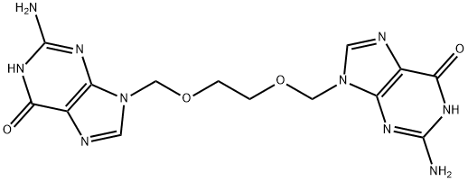 O-[(鸟嘌呤-9-基)甲基]阿昔洛韦(阿昔洛韦杂质J), 166762-90-9, 结构式