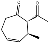 4-Cyclohepten-1-one, 2-acetyl-3-methyl-, trans- (9CI) 化学構造式