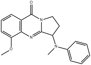 Pyrrolo[2,1-b]quinazolin-9(1H)-one,  2,3-dihydro-5-methoxy-3-(methylphenylamino)-|