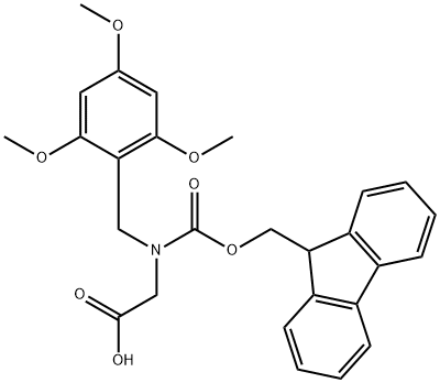 FMOC-N-(2,4,6-三甲氧苄基)甘氨酸,166881-43-2,结构式