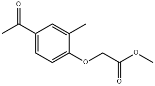 Acetic acid, 2-(4-acetyl-2-methylphenoxy)-, methyl ester Struktur