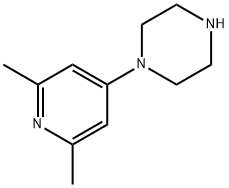 1-(2,6-ジメチルピリジン-4-イル)ピペラジン 化学構造式