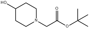 2-(4-羟基哌啶-1-基)乙酸叔丁酯 结构式