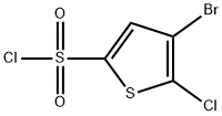 4-溴-5-氯噻酚-2-磺酰氯, 166964-35-8, 结构式