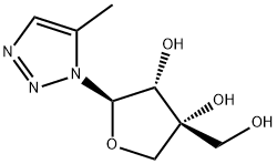 3,4-Furandiol, tetrahydro-4-(hydroxymethyl)-2-(5-methyl-1H-1,2,3-triazol-1-yl)-, (2R,3R,4R)- (9CI) Structure