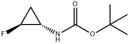 Carbamic acid, (2-fluorocyclopropyl)-, 1,1-dimethylethyl ester, (1S-trans)- (9CI) 化学構造式