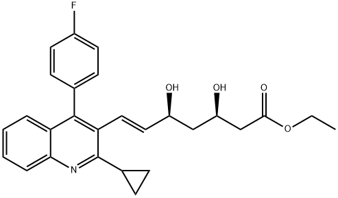 ピタバスタチンエチルエステル 化学構造式