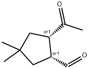 Cyclopentanecarboxaldehyde, 2-acetyl-4,4-dimethyl-, cis- (9CI) Structure