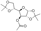 3-O-アセチル-1,2,5,6-ジ-O-イソプロピリデン-Α-D-グルコフラノース 化学構造式