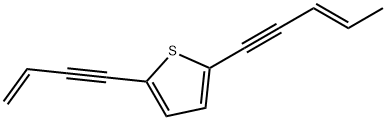 2-(3-Buten-1-ynyl)-5-[(E)-3-penten-1-ynyl]thiophene 结构式