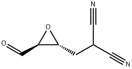 Propanedinitrile, [(3-formyloxiranyl)methyl]-, trans- (9CI) Structure