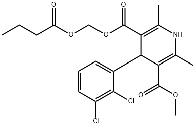 丁酸氯维地平, 167221-71-8, 结构式