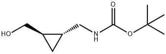 Carbamic acid, [[2-(hydroxymethyl)cyclopropyl]methyl]-, 1,1-dimethylethyl Structure