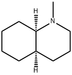 rel-(4aα*,8aα*)-デカヒドロ-1-メチルキノリン 化学構造式
