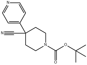 4-氰基-4-(吡啶-4-基)哌啶-1-羧酸叔丁酯,167262-92-2,结构式