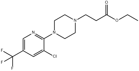 Ethyl 3-[4-[3-chloro-5-(trifluoromethyl)pyridin-2-yl]piperazin-1-yl]propionate 化学構造式