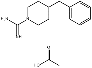 4-Benzylpiperidine-1-carboxamidine acetate Structure