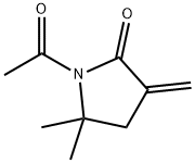 2-Pyrrolidinone, 1-acetyl-5,5-dimethyl-3-methylene- (9CI) Structure