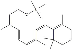 Silane, [[3,7-dimethyl-9-(2,6,6-trimethyl-1-cyclohexen-1-yl)-2,4,6,8-n onatetraenyl]oxy]trimethyl-, all-(E)- Structure