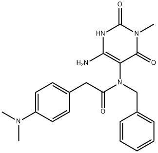 167299-16-3 Benzeneacetamide,  N-(4-amino-1,2,3,6-tetrahydro-1-methyl-2,6-dioxo-5-pyrimidinyl)-4-(dimethylamino)-N-(phenylmethyl)-