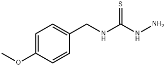 4-(4-メトキシベンジル)-3-チオセミカルバジド 化学構造式