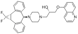 (2R)-1-{4-[(1aR,6r,10bS)-1,1-Difluoro-1,1a,6,10b-tetrahydrodibenzo[a,e]cyclopropa[c]cyclohepten-6-yl]piperazin-1-yl}-3-(quinolin-5-yloxy)propan-2-ol