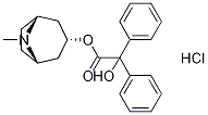 1alphaH,5alphaH-Tropan-3alpha-ol benzilate (ester) hydrochloride 化学構造式