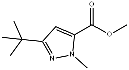 3-(叔丁基)-1-甲基-1H-吡唑-5-羧酸甲酯,167408-63-1,结构式