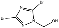(3,5-ジブロモ-1H-1,2,4-トリアゾール-1-イル)メタノール 化学構造式