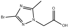(3-ブロモ-5-メチル-1H-1,2,4-トリアゾール-1-イル)酢酸 化学構造式