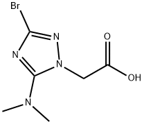 [3-溴-5-(二甲基氨基)-1H-1,2,4-三唑-1-基]乙酸, 1674390-10-3, 结构式