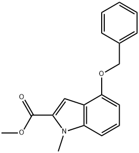 methyl 4-(benzyloxy)-1-methyl-1H-indole-2-carboxylate Struktur