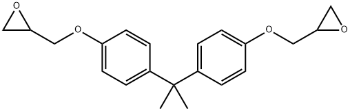Bisphenol A Diglycidyl Éther (BADGE, DGEBA) Colle Époxy Molécule