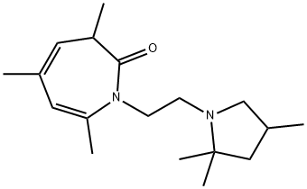 1,3-Dihydro-3,5,7-trimethyl-1-[2-(2,2,4-trimethyl-1-pyrrolidinyl)ethyl]-2H-azepin-2-one 结构式