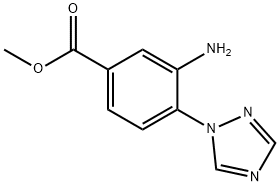 Benzoic acid, 3-amino-4-(1H-1,2,4-triazol-1-yl)-, methyl ester 化学構造式