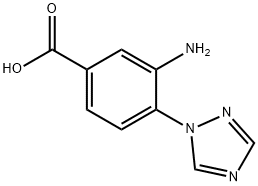 Benzoic acid, 3-amino-4-(1H-1,2,4-triazol-1-yl)- (9CI) Structure