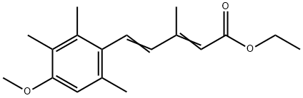 Ethyl-5-(4-methoxy-2,3,6-trimethylphenyl)-3-methyl-2,4-pentadienoate Struktur