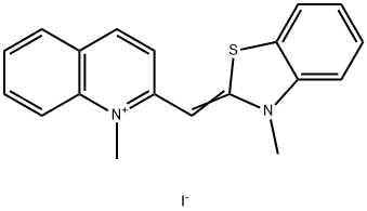 1-methyl-2-[(3-methyl-3H-benzothiazol-2-ylidene)methyl]quinolinium iodide|