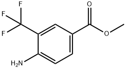 3-(トリフルオロメチル)-4-アミノ安息香酸メチル 化学構造式