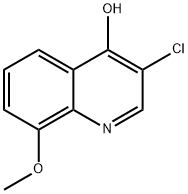 3-CHLORO-8-METHOXYQUINOLIN-4-OL 化学構造式