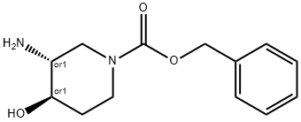 trans-3-AMino-1-Cbz-4-hydroxypiperidine Struktur