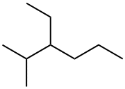 3-エチル-2-メチルヘキサン 化学構造式