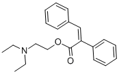 2,3-ジフェニルアクリル酸2-ジエチルアミノエチル 化学構造式