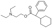 α-シクロヘキシルベンゼン酢酸2-(ジエチルアミノ)エチル 化学構造式