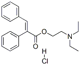 2-(diethylamino)ethyl (benzylidene)phenylacetate hydrochloride Structure