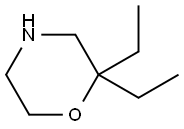 2,2-ジエチルモルホリン 化学構造式